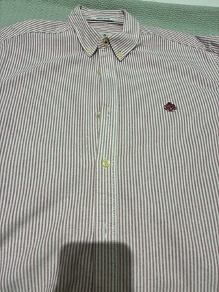 Camisa de rayas rosa y blanca Oxford