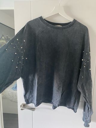 Jersey Zara Gris Perlas