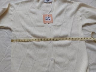 Cardigan Wiya Beige  panna Taglia Unica Nuovo