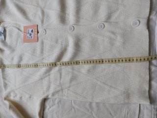 Cardigan Wiya Beige  panna Taglia Unica Nuovo