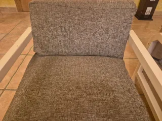 Juego de 2 Sillas Tapizadas Madera Blanca