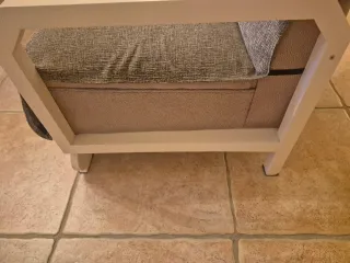 Juego de 2 Sillas Tapizadas Madera Blanca