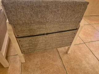 Juego de 2 Sillas Tapizadas Madera Blanca