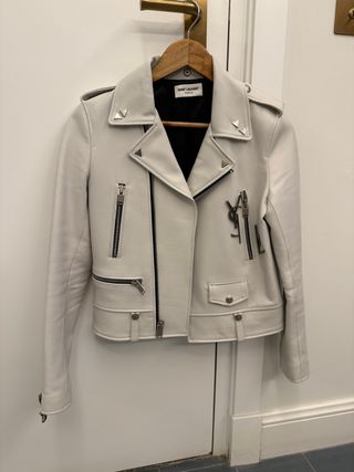 Chaqueta Piel Blanca
