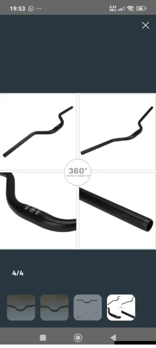 Manillar de aluminio para bicicleta