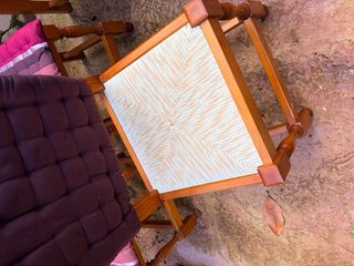 Mesa extensible pino macizo + 6 sillas