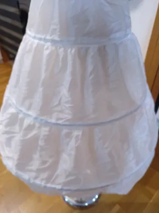Cancán fallera de niña blanco 5 a 6 años
