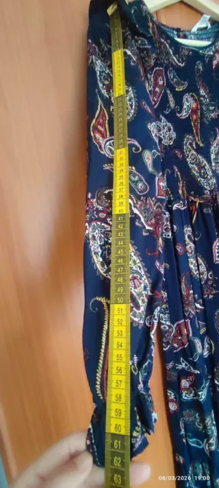 Vestido largo estampado Stradivarius Talla S