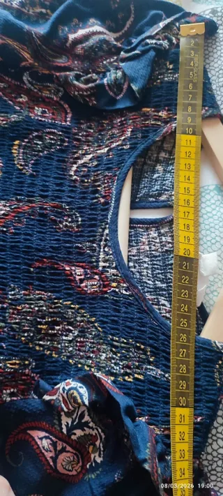 Vestido largo estampado Stradivarius Talla S