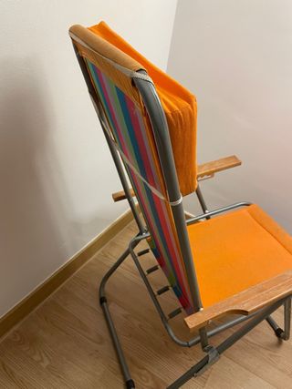 Silla de playa plegable naranja