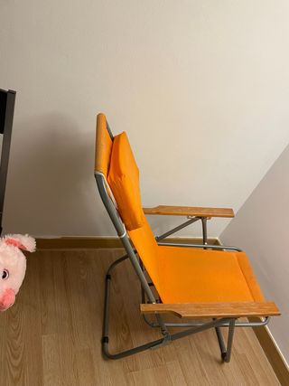 Silla de playa plegable naranja