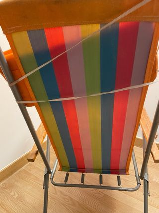 Silla de playa plegable naranja