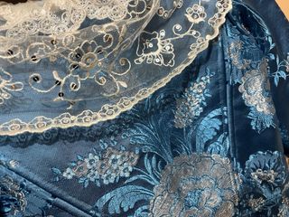 Traje de Fallera azul y blanco hecho a medida