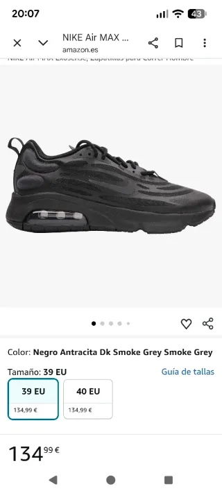 Nike Air Max Exosense número 43.