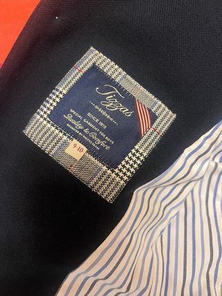 Traje comunión niño Corte Inglés azul y beige