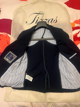 Traje comunión niño Corte Inglés azul y beige