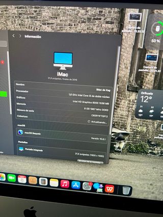 Imac 21,5 2015 i5 500gb SSD 8 gb ram