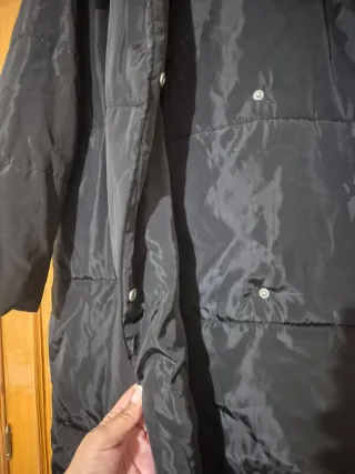Precioso Abrigo largo acolchado negro XL/XXL