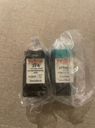 Cartuchos Prink 374 XL y 375 XL
