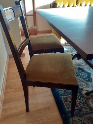 Mesa comedor y 6 sillas tapizadas