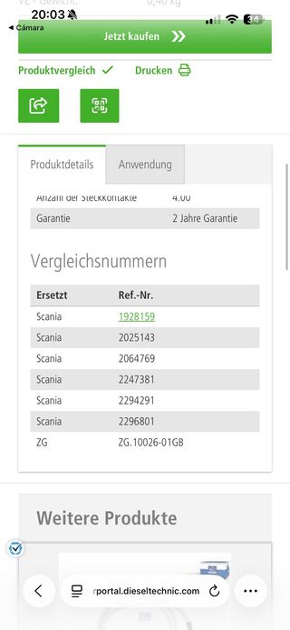 Sensor NOx Scania 2294291
