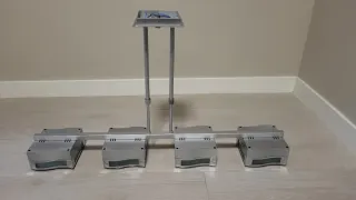 Lámpara de techo moderna gris y plateada