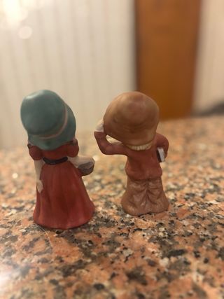 Pareja Figuras Porcelana Vintage Niños
