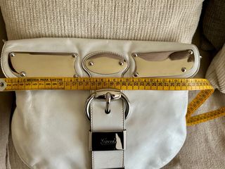 Borsa Gucci bianca con accessori argentati