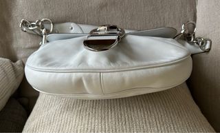 Borsa Gucci bianca con accessori argentati