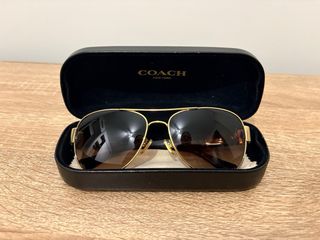Gafas de sol Aviador Coach Doradas Marrones