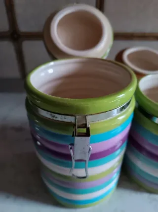 Set 2 barattoli in ceramica