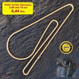 Catena Oro 18K Salomonica 3.00 mm Uomo Donna