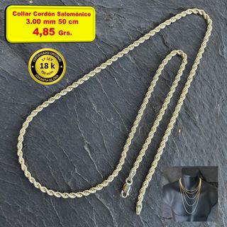 Catena Oro 18K Salomonica 3.00 mm Uomo Donna