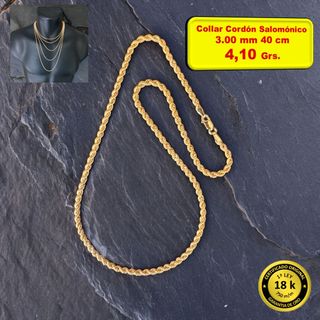 Catena Oro 18K Salomonica 3.00 mm Uomo Donna