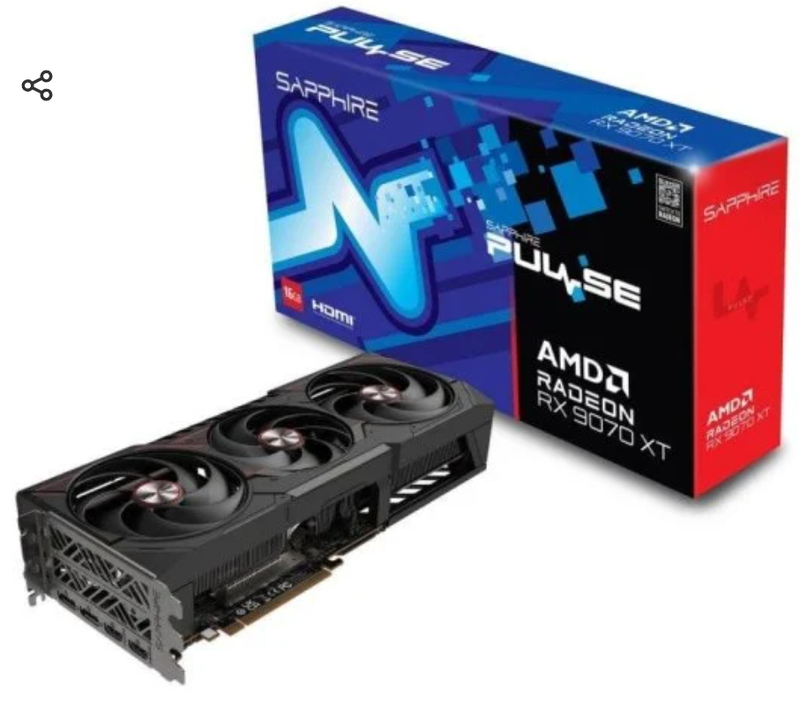 Sapphire PULSE RX 9070 XT 16GB Gráfica