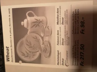 Vajilla cerámica 12 comensales + café