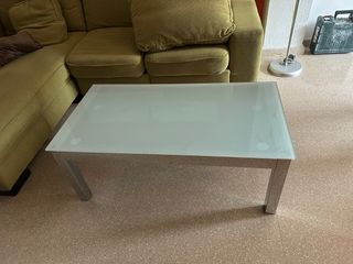 Mesa de centro elevable cristal y metal