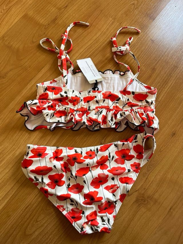 Bikini niña.  Suncracy Talla XS . Estampado Flores