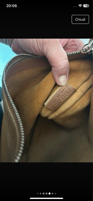 Borsa Miu Miu in pelle marrone