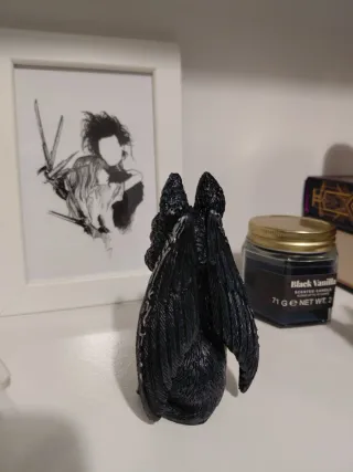 Figura Dragón Gótico Negro Decoración