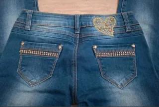 Vaqueros pitillo azules