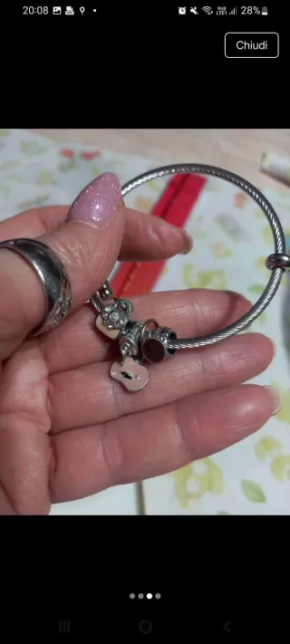 Braccialetto donna con ciondoli