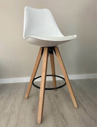 Taburete Alto Ikea Blanco Madera