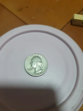 Moneda Cuarto de Dólar Americano 1965