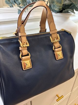 Bolso Michael Kors Piel Azul y Marrón