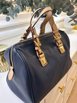 Bolso Michael Kors Piel Azul y Marrón