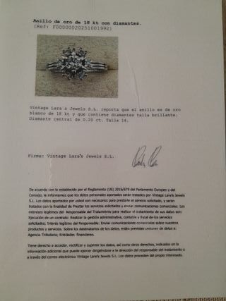 Anillo Oro Blanco 18K Diamantes