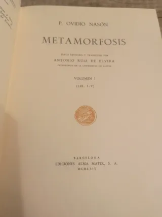 OVIDIO METAMORFOSIS