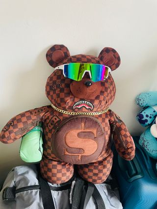 Mochila Oso Sprayground Marrón y Azul