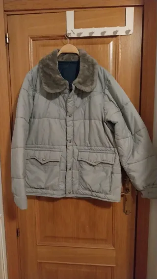 Abrigo acolchado mujer XL cuello pelo